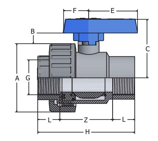 UPVC Ball Valve - One Union